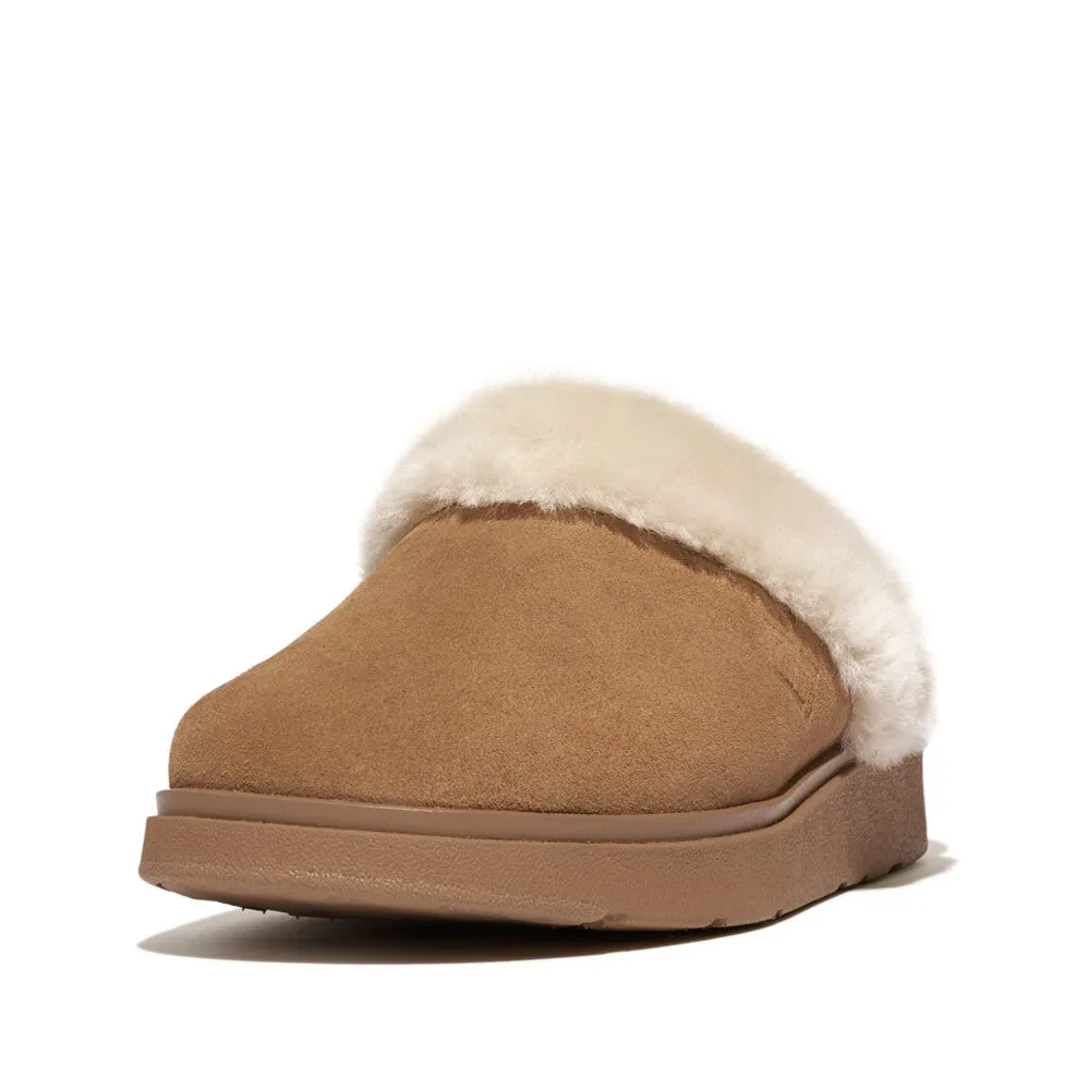 รองเท้าแตะสลิปเปอร์ ผู้หญิง รุ่น GEN-FF SHEARLING-COLLAR SUEDE SLIPPERS