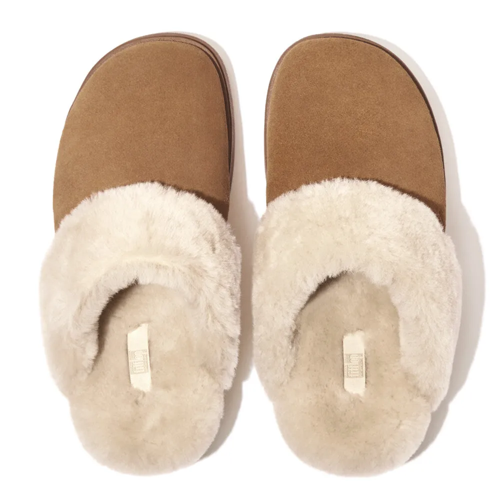 รองเท้าแตะสลิปเปอร์ ผู้หญิง รุ่น GEN-FF SHEARLING-COLLAR SUEDE SLIPPERS