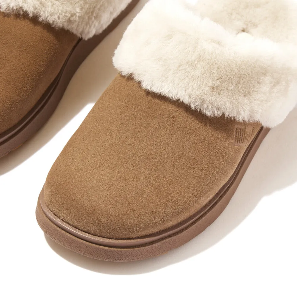 รองเท้าแตะสลิปเปอร์ ผู้หญิง รุ่น GEN-FF SHEARLING-COLLAR SUEDE SLIPPERS