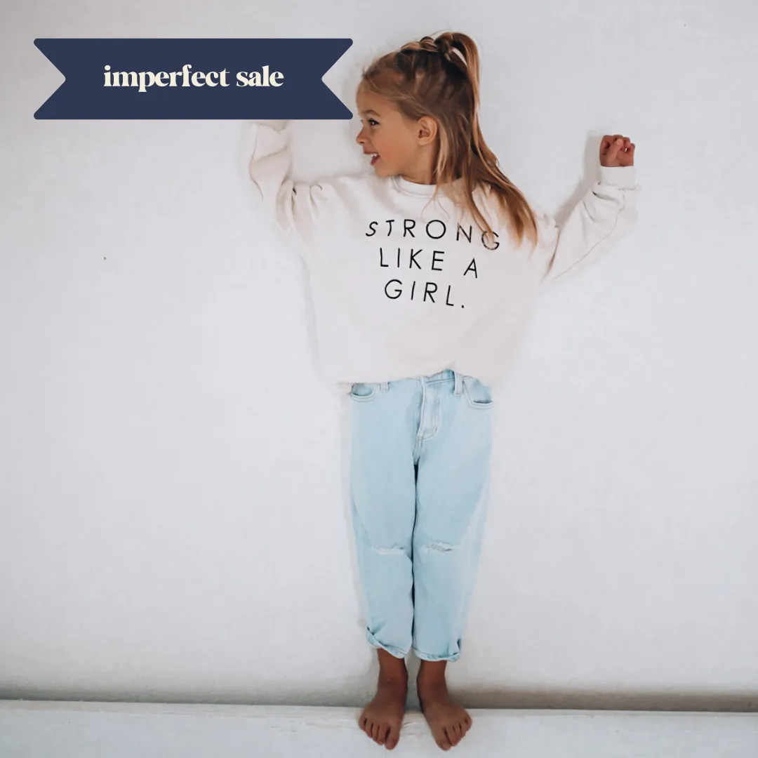 * IMPERFECT *  STRONG LIKE A GIRL | BLACK | PULLOVER