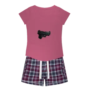 22 Calibur Women's Sleepy Tee and Flannel Short