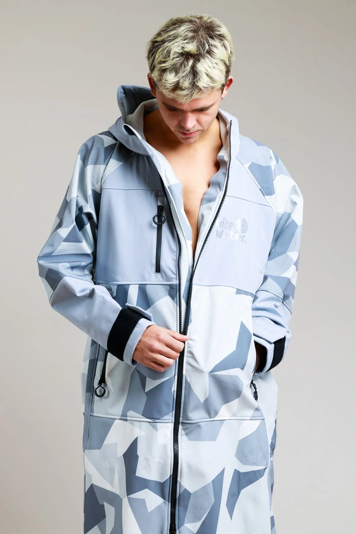 Adults Soft Shell Robe - Arctic Camo