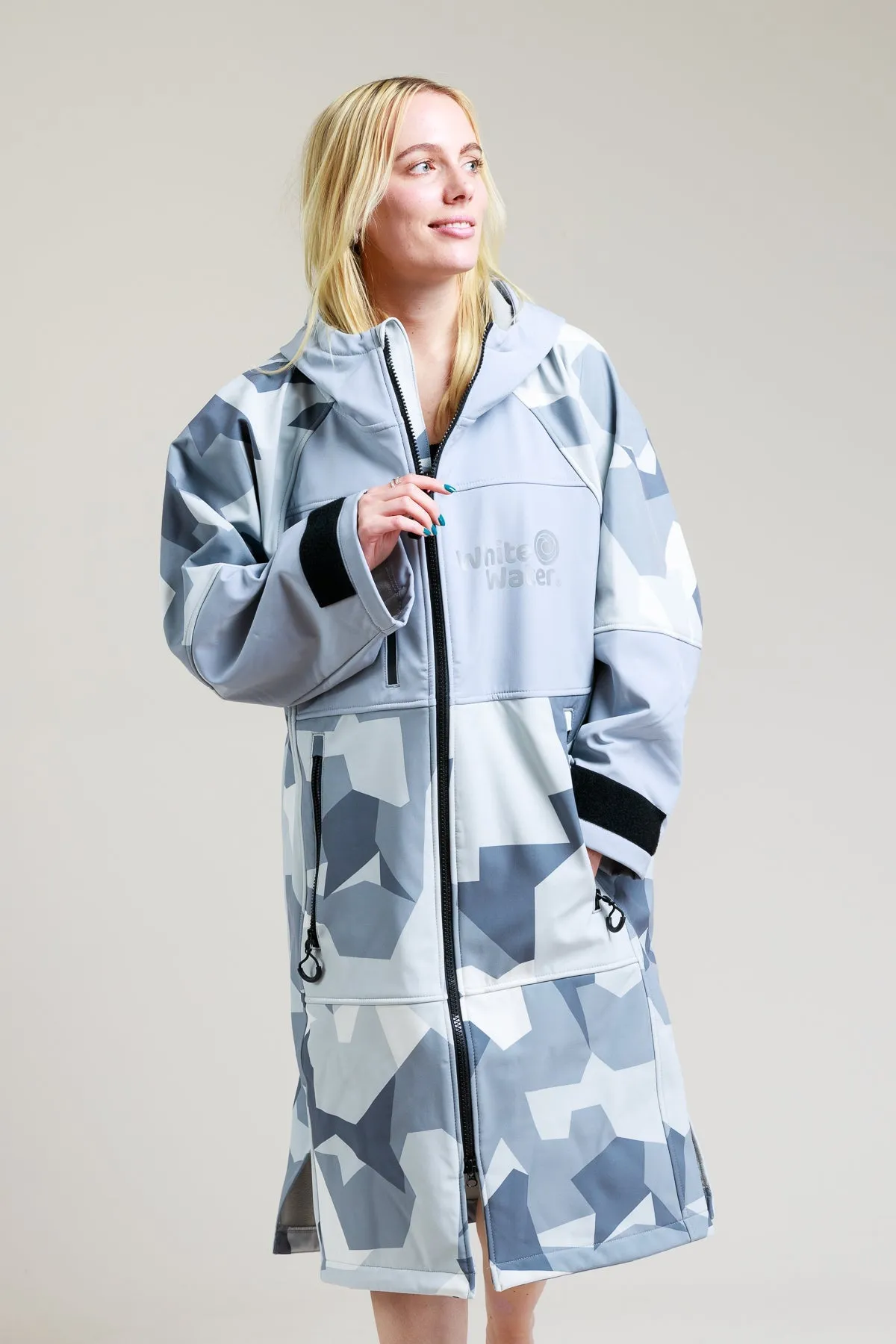 Adults Soft Shell Robe - Arctic Camo