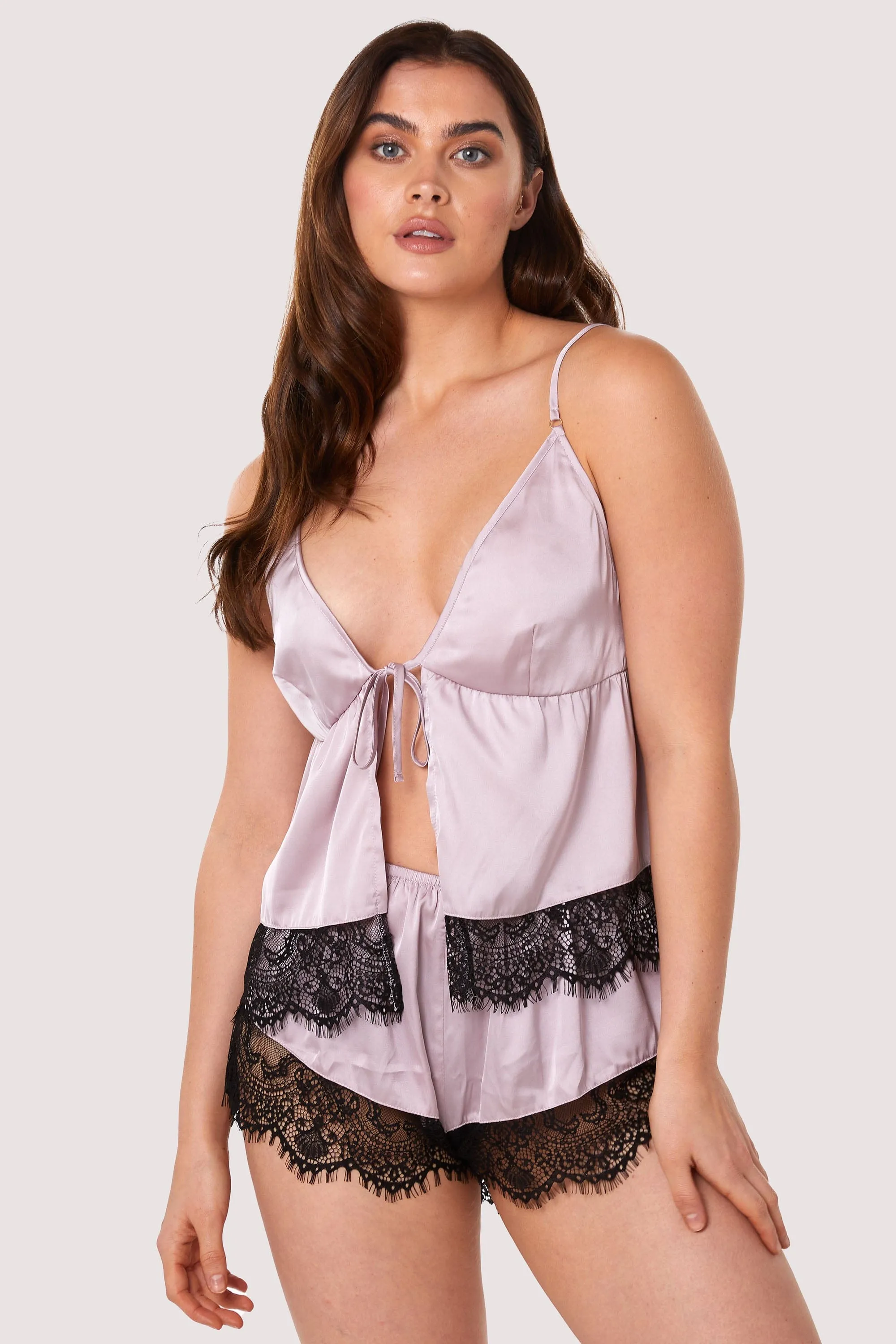 Alaia Mink Caged Cami Pyjama Top & Shorts