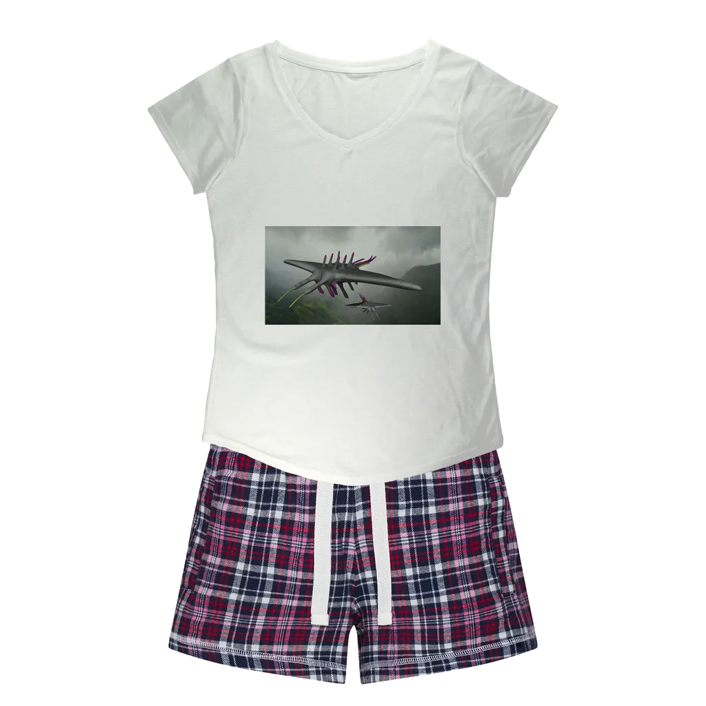 Alpha Creature Women's Sleepy Tee and Flannel Short