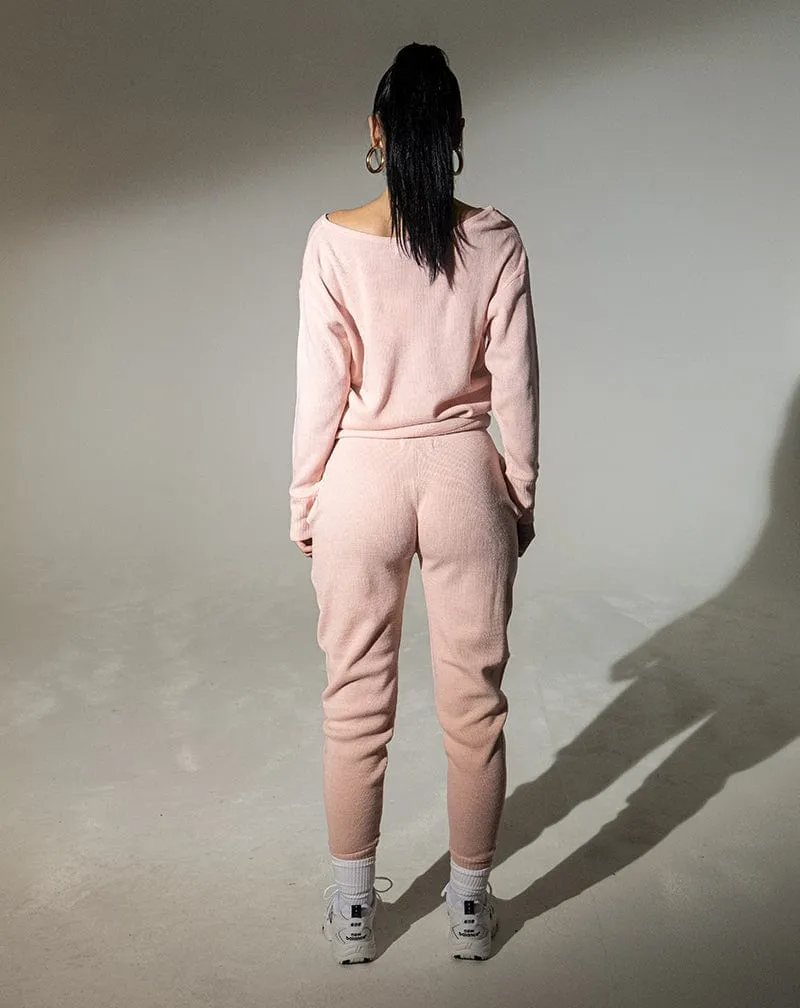 Auriel Knitted Lounge Set - Pink