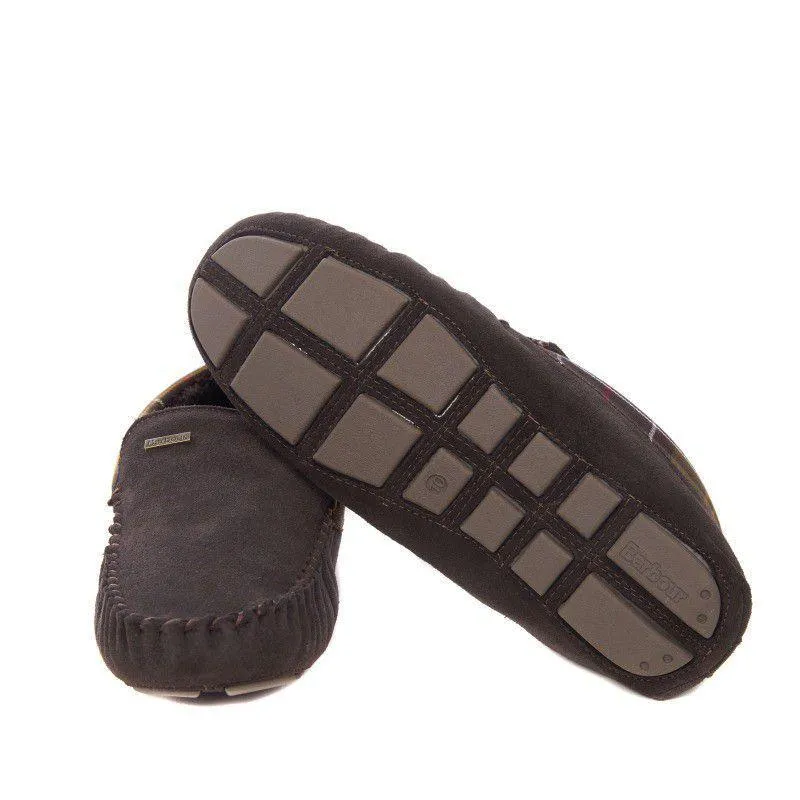 Barbour Monty Mens Slipper - Brown Suede