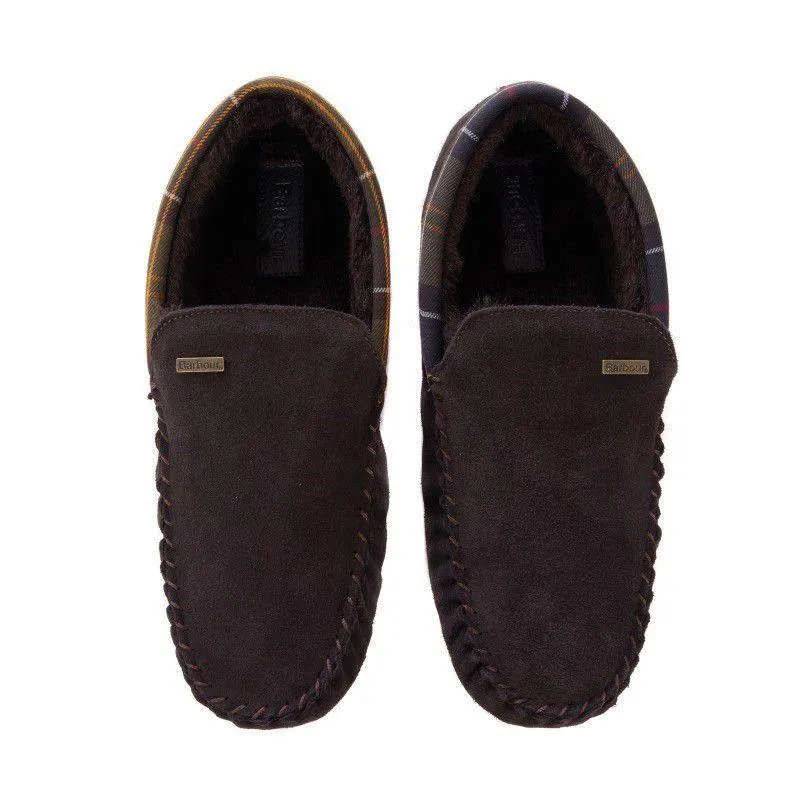 Barbour Monty Mens Slipper - Brown Suede