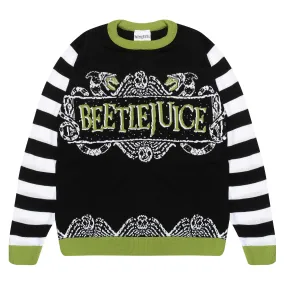 Beetlejuice Adults Knitted Jumper