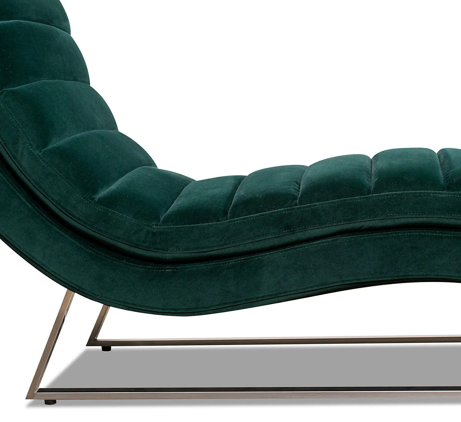 Belfry Velvet Chaise - Green