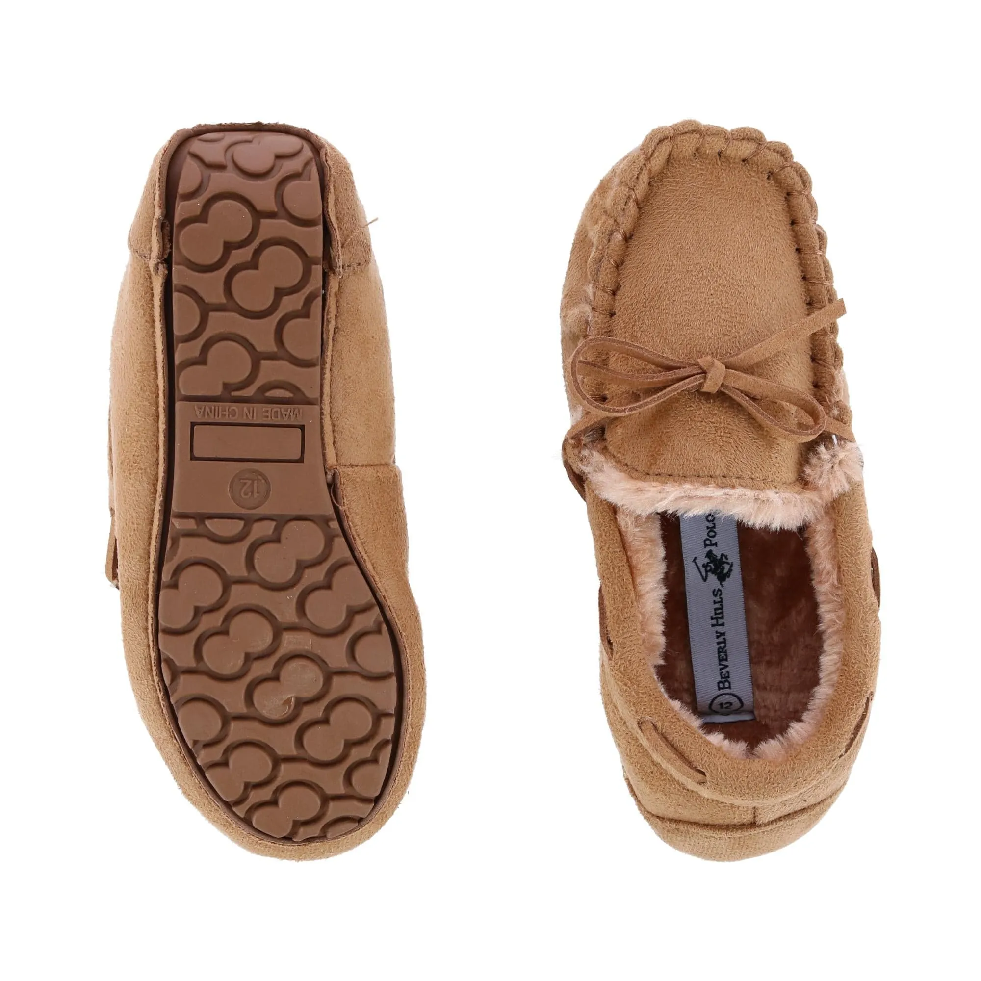 Beverly Hills Polo Club Girl's Slip On Moccasin Slippers