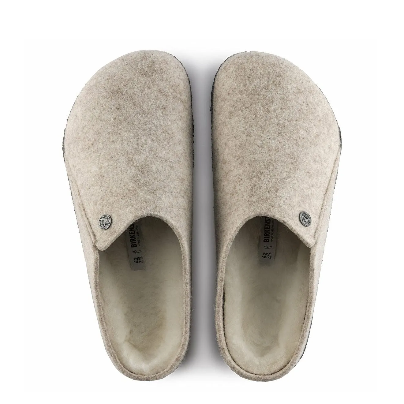 Birkenstock Womens Zermatt Shearling Narrow Slipper Eggnog