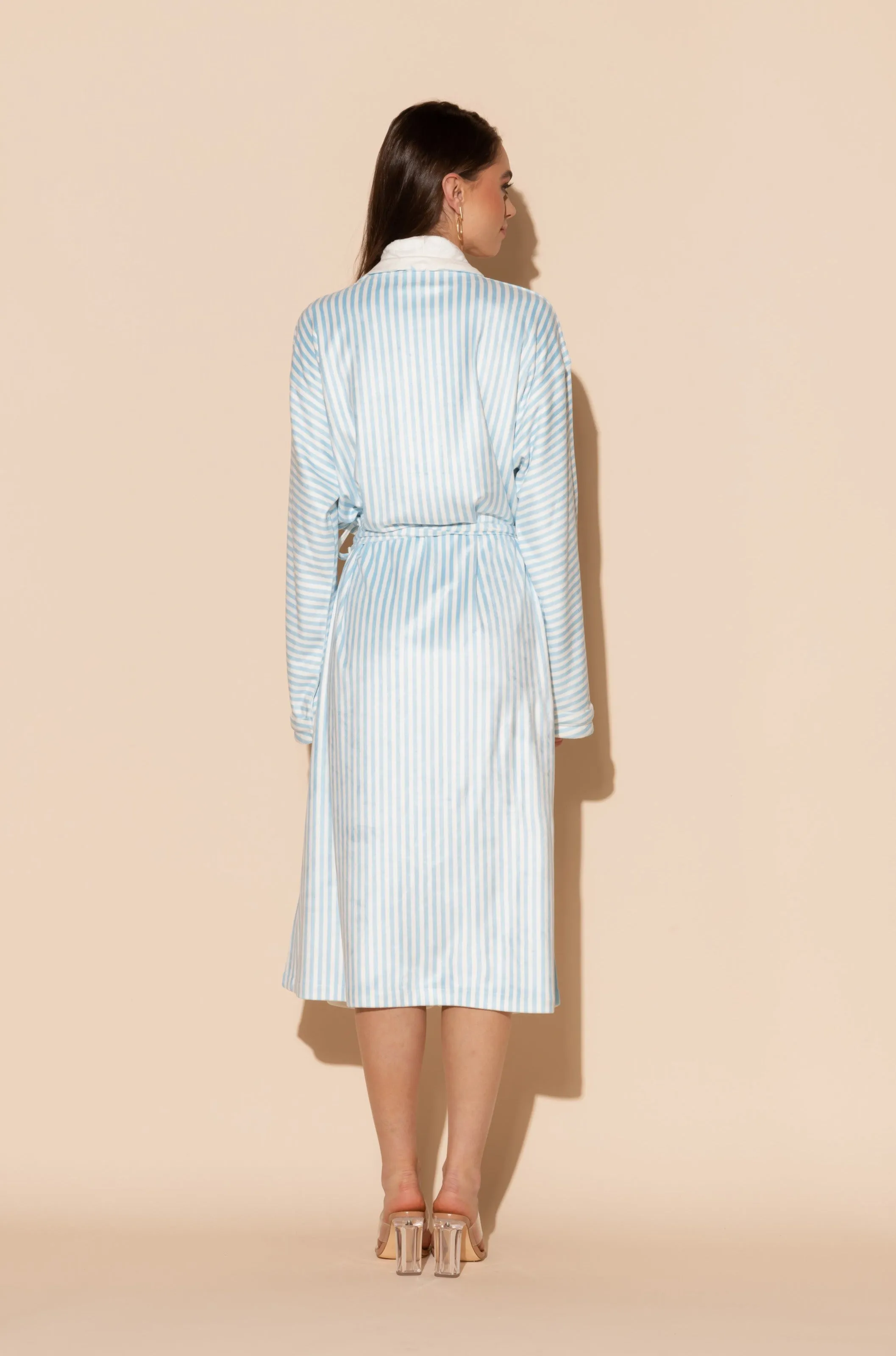 Blue Stripes Long Robe