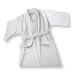 Boca Terry Robe, MicroTec Pineapple Waffle Weave, White, OSFM