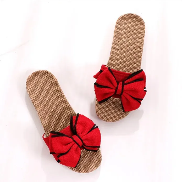 Bow-Knot Soft Indoor Flats Slipper