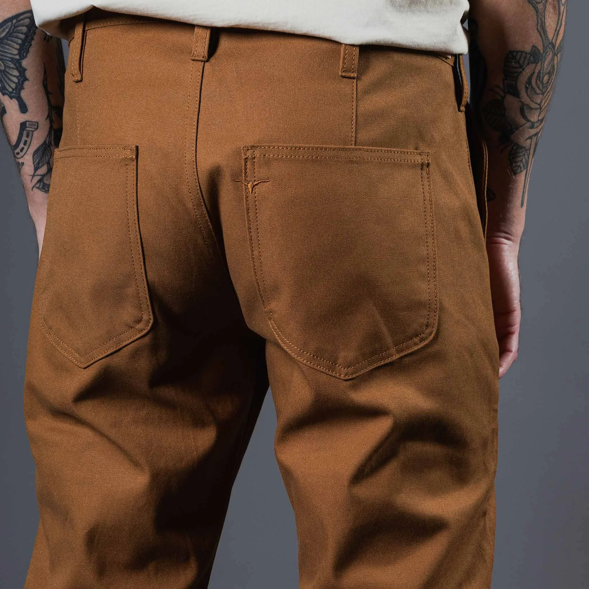 BP-06 SCOUT PANTS 9 oz. brown selvedge duck canvas