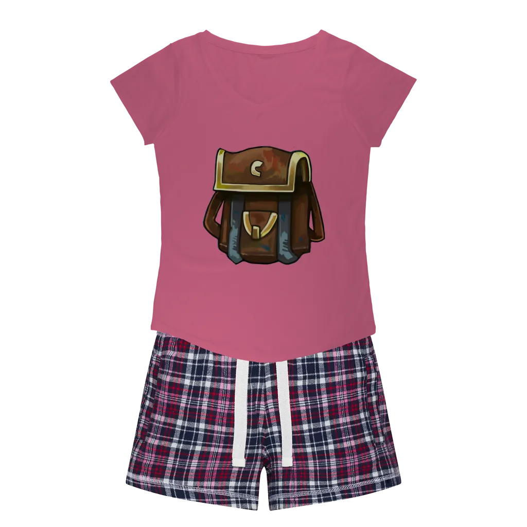 Brown Bag Women's Sleepy Tee and Flannel Short