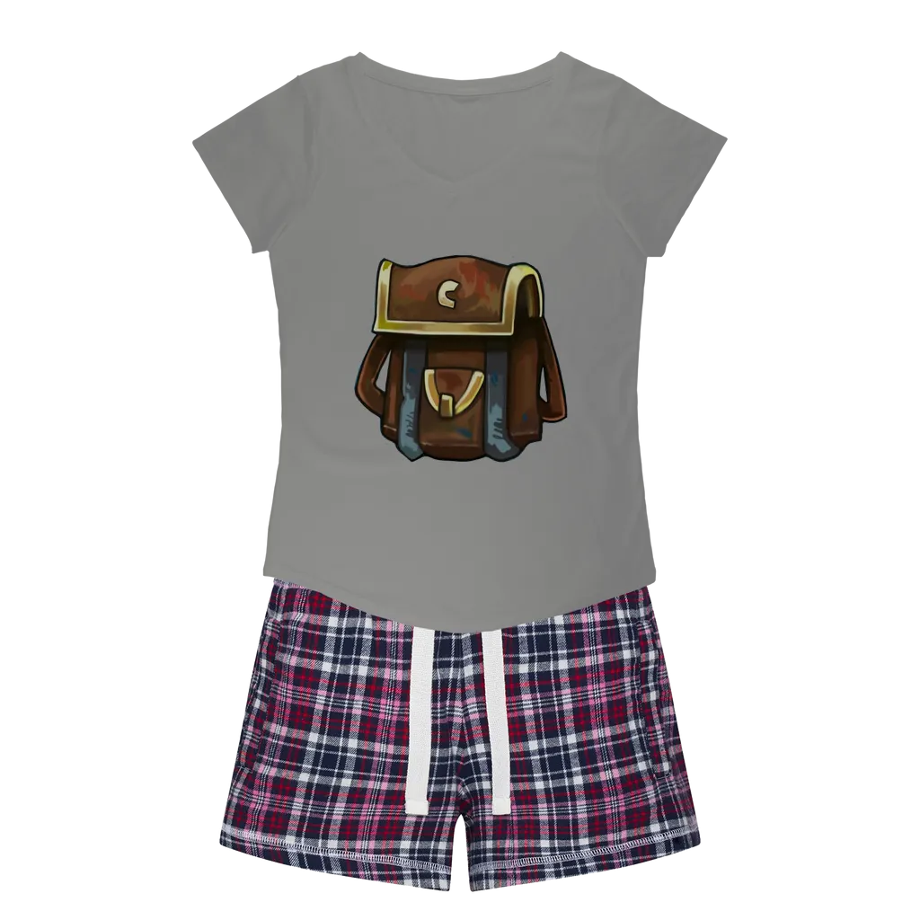 Brown Bag Women's Sleepy Tee and Flannel Short