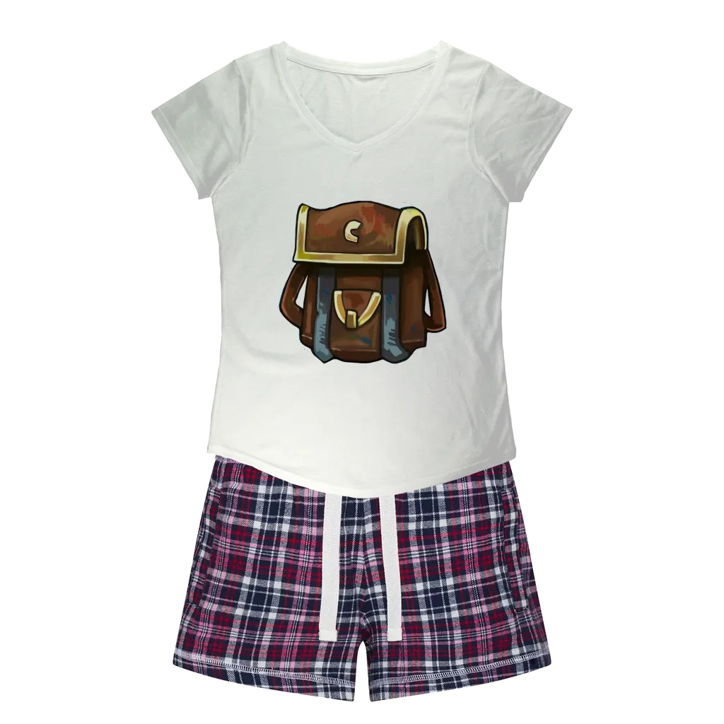 Brown Bag Women's Sleepy Tee and Flannel Short