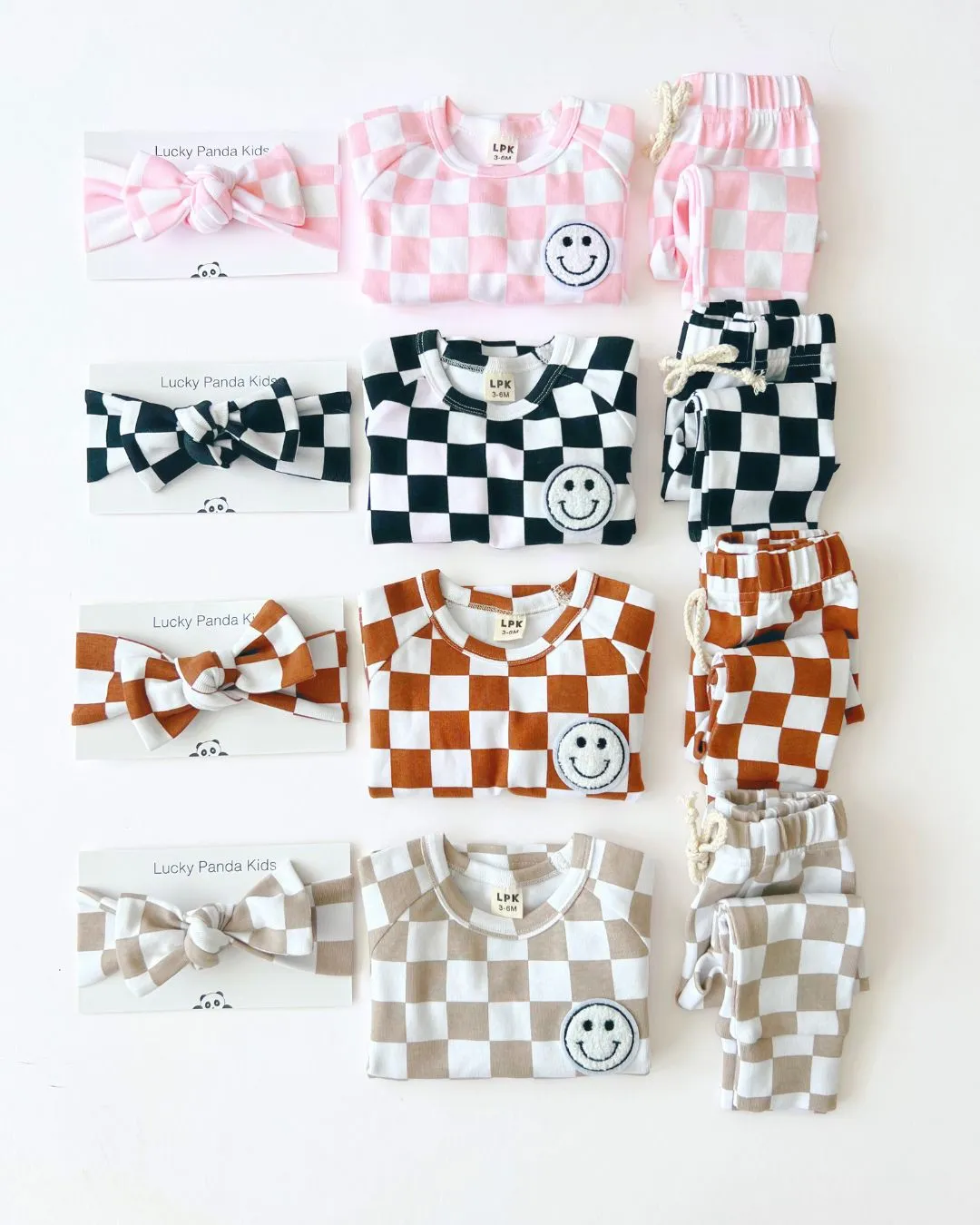 Checkered Smiley Lounge Set | Black EXCLUDED FROM BF