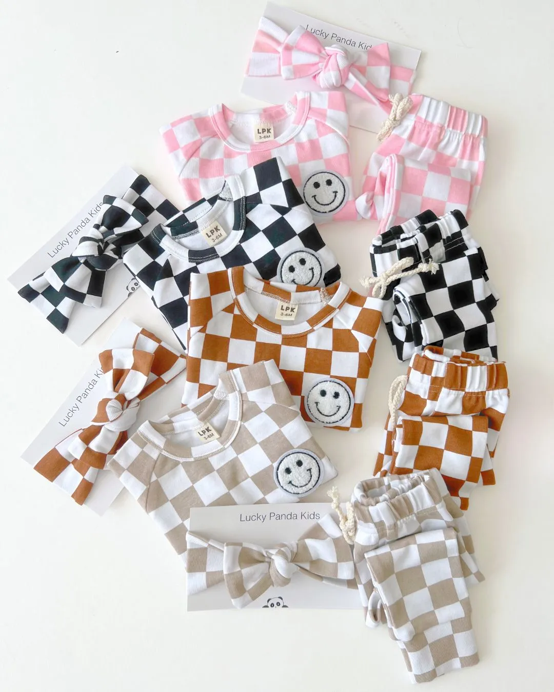 Checkered Smiley Lounge Set | Black EXCLUDED FROM BF