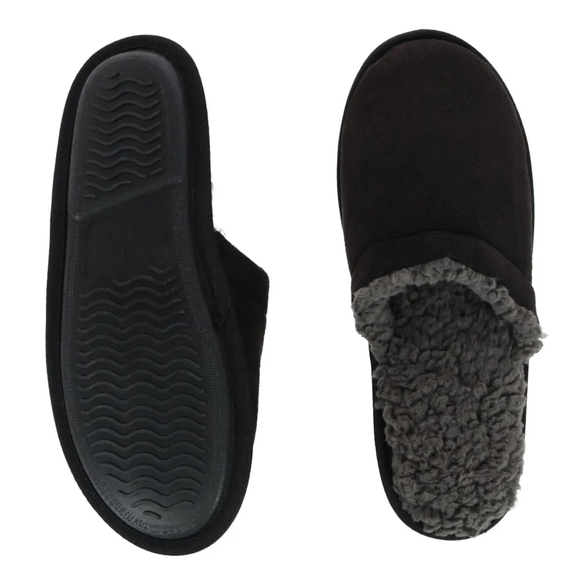 Clear Creek Men's Micro Suede and Sherpa Slide Slipper