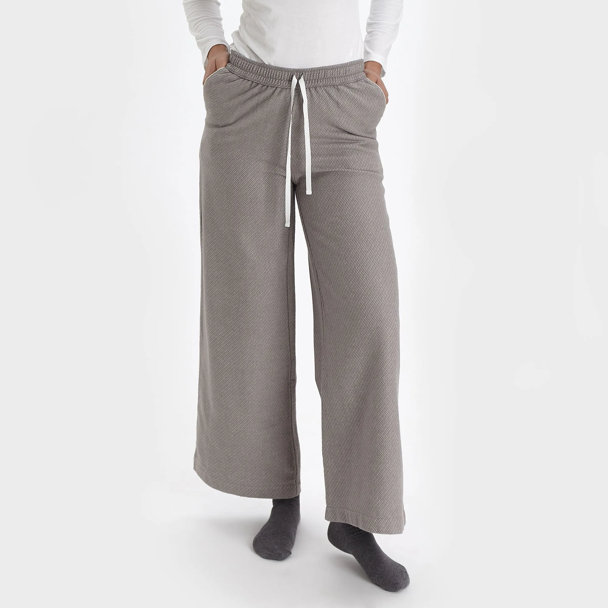 Coja Flannel Pyjama Pants [Grey/Natural white]