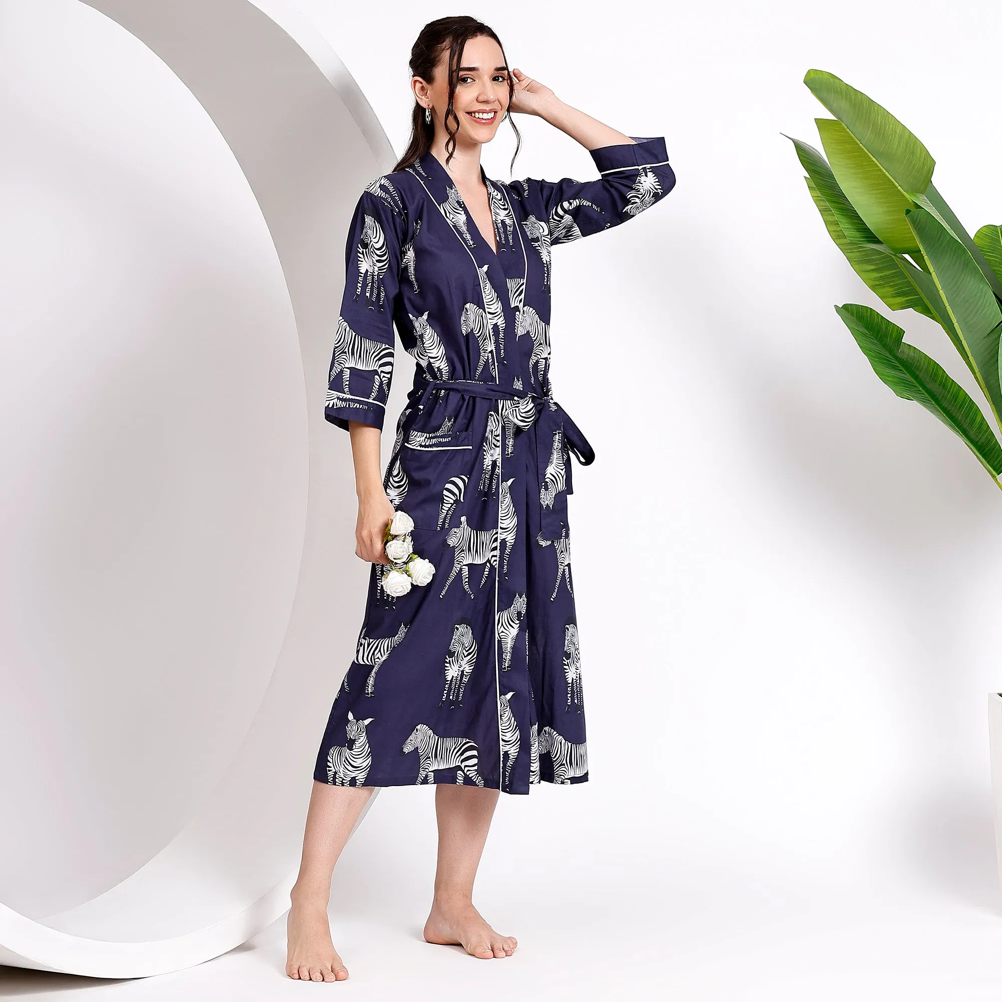 Cozy Cotton Kimono Robes for Women's Nightwear