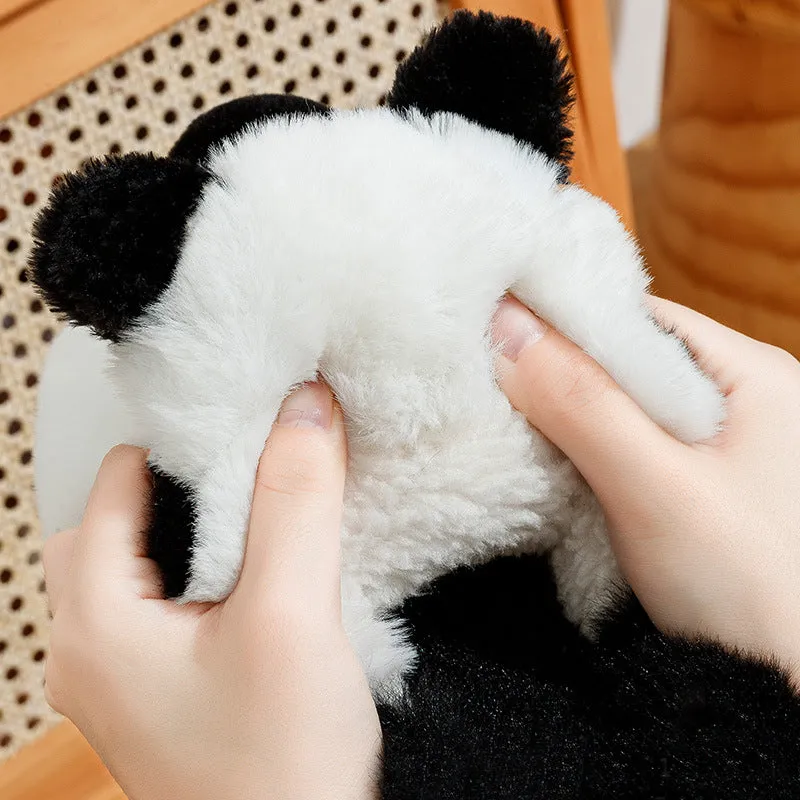 Cute Panda Plush Indoor Warm Slippers