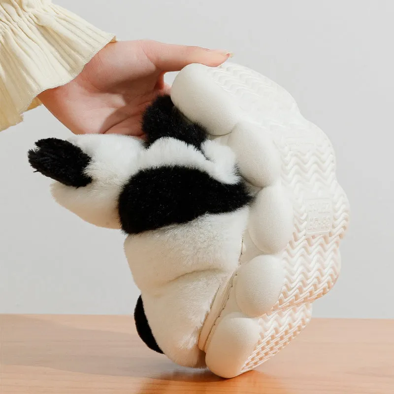 Cute Panda Plush Indoor Warm Slippers