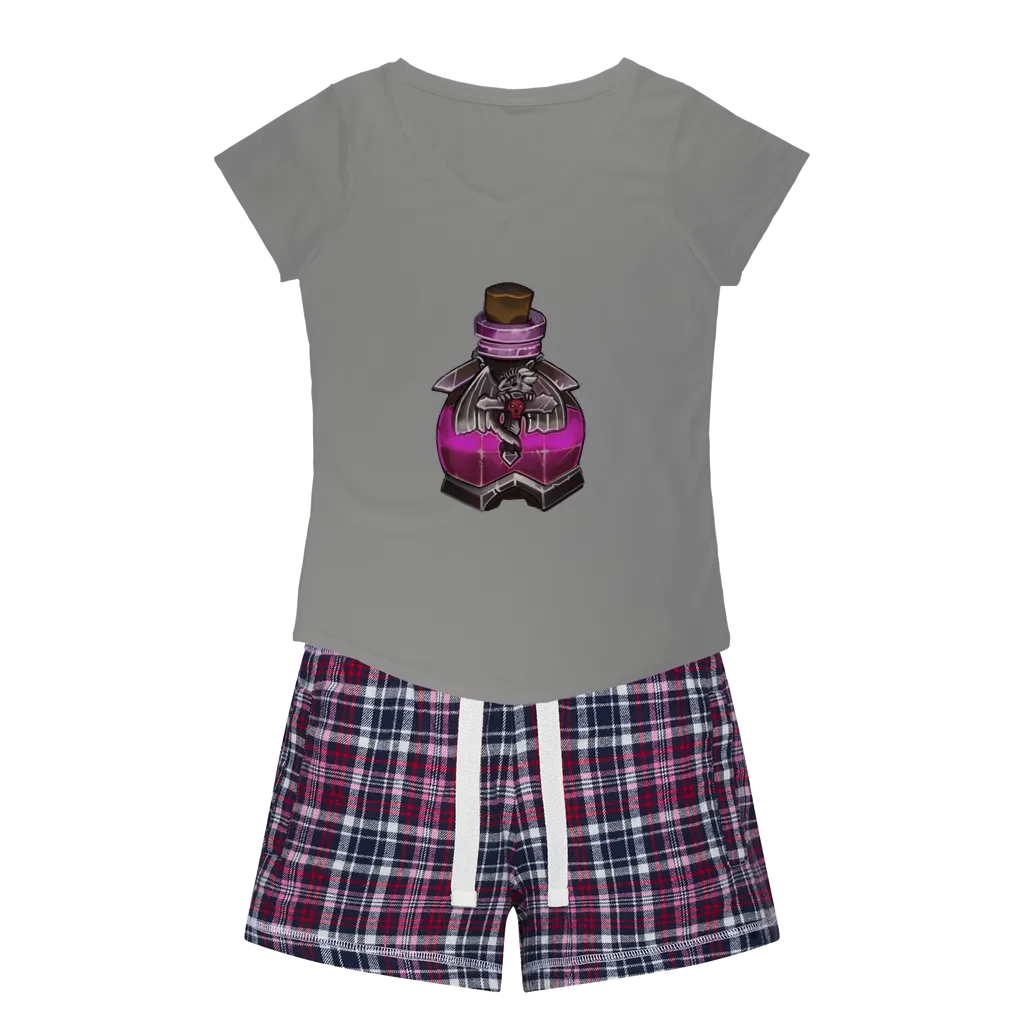 Dragon Potion Women's Sleepy Tee and Flannel Short