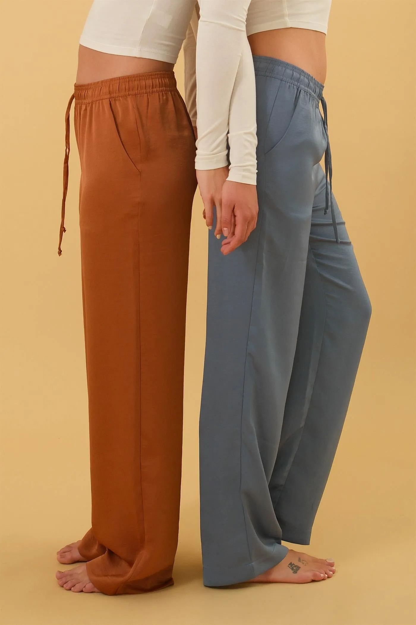 DZ24F305-RELAXED DRAWSTRING WAIST PANTS