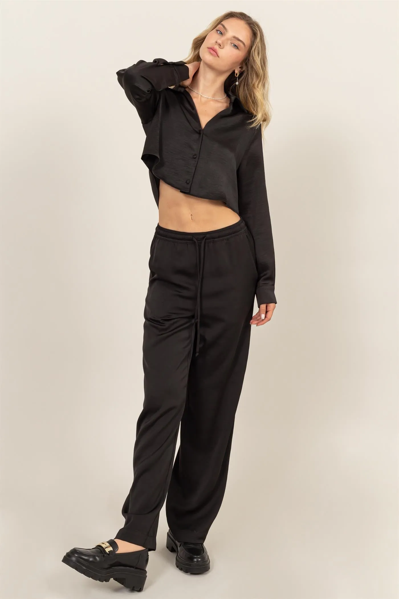 DZ24F305-RELAXED DRAWSTRING WAIST PANTS