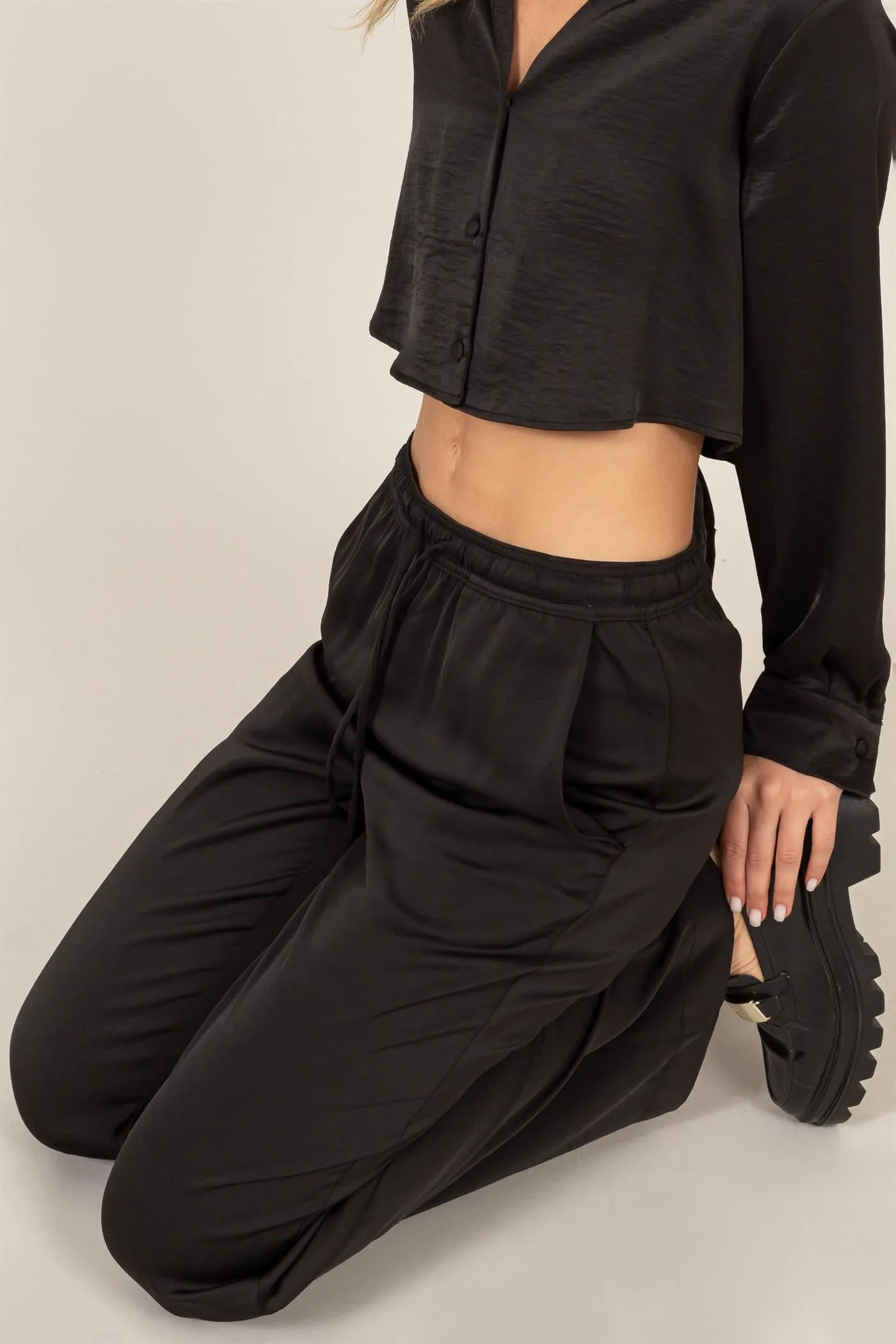 DZ24F305-RELAXED DRAWSTRING WAIST PANTS