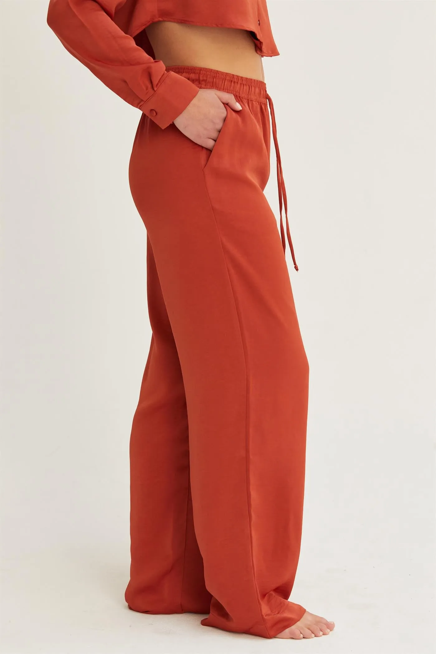 DZ24F305-RELAXED DRAWSTRING WAIST PANTS