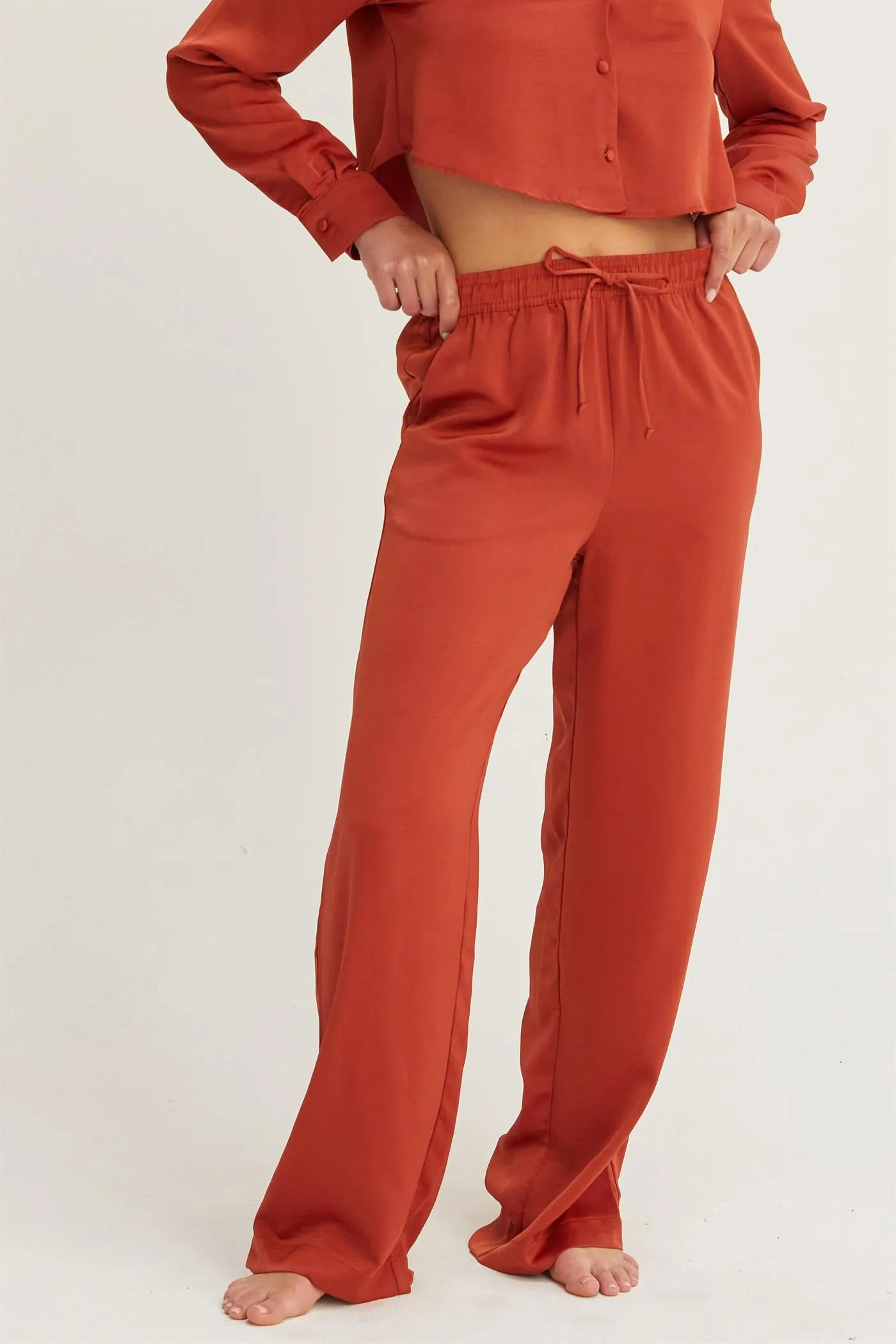 DZ24F305-RELAXED DRAWSTRING WAIST PANTS