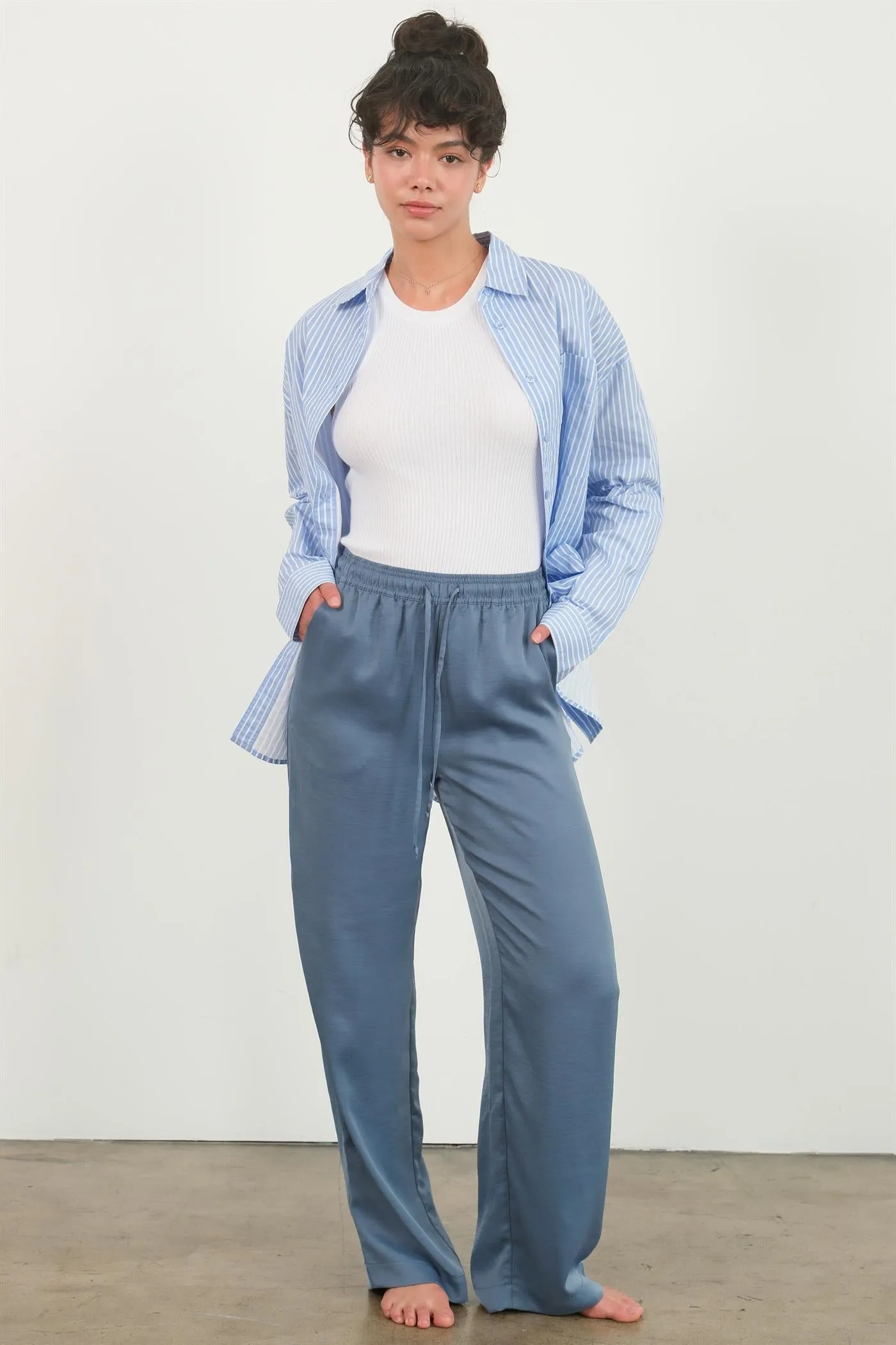 DZ24F305-RELAXED DRAWSTRING WAIST PANTS