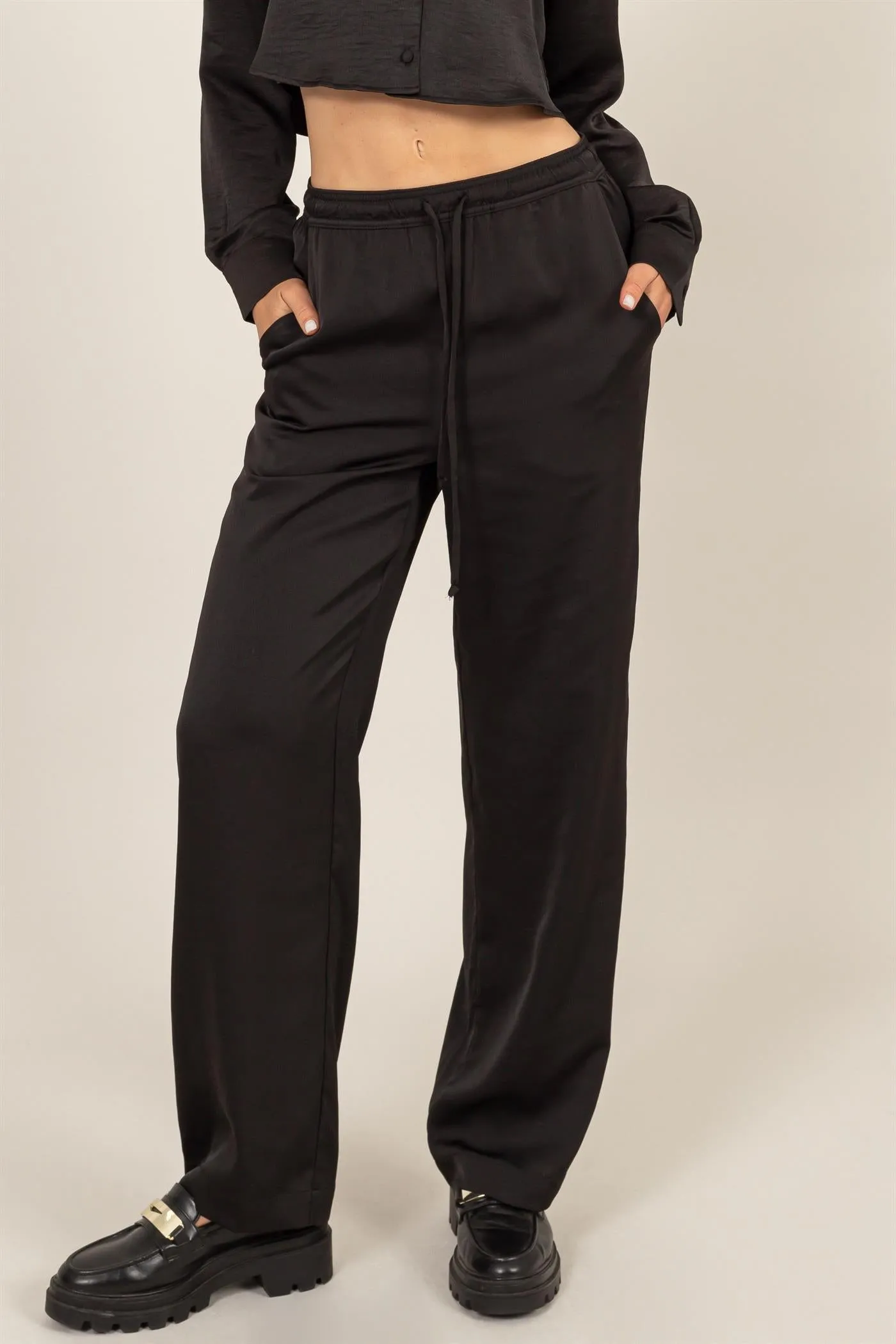 DZ24F305-RELAXED DRAWSTRING WAIST PANTS