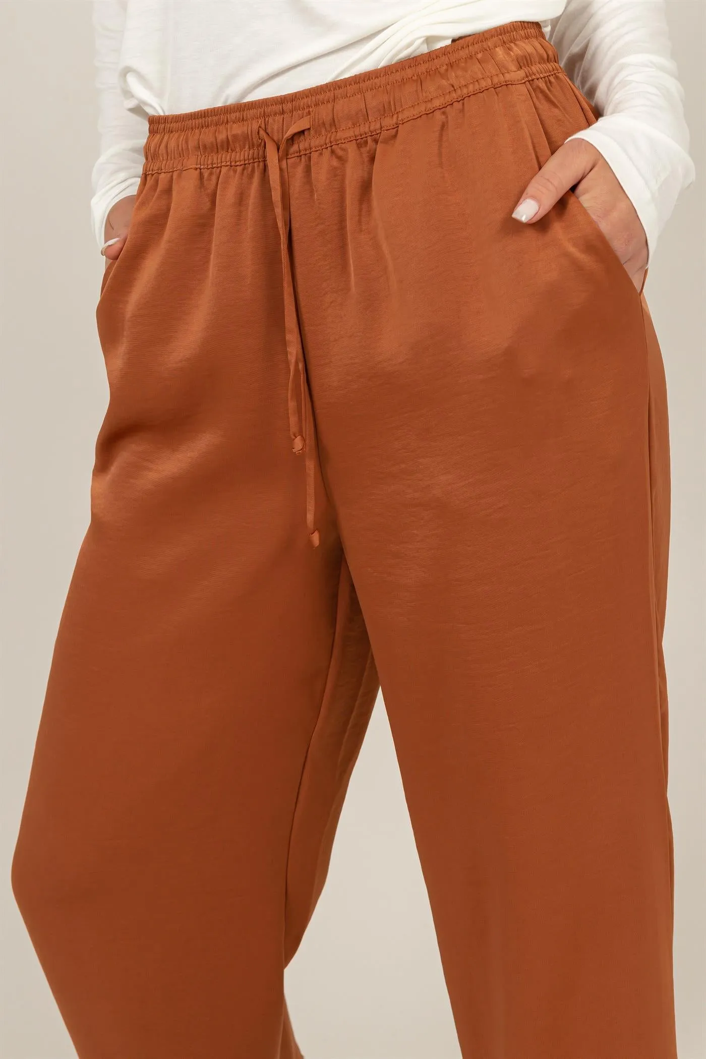 DZ24F305-RELAXED DRAWSTRING WAIST PANTS