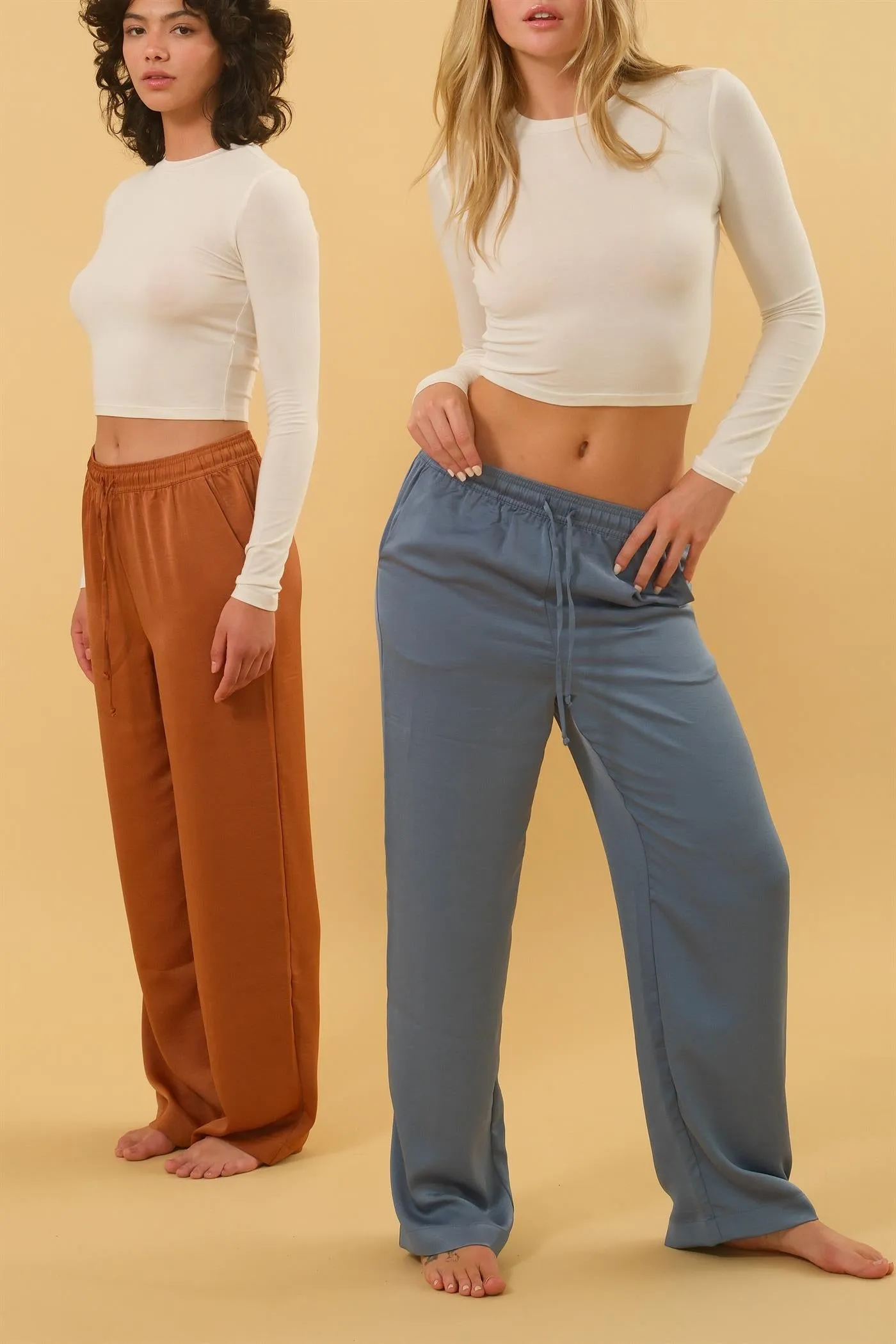 DZ24F305-RELAXED DRAWSTRING WAIST PANTS