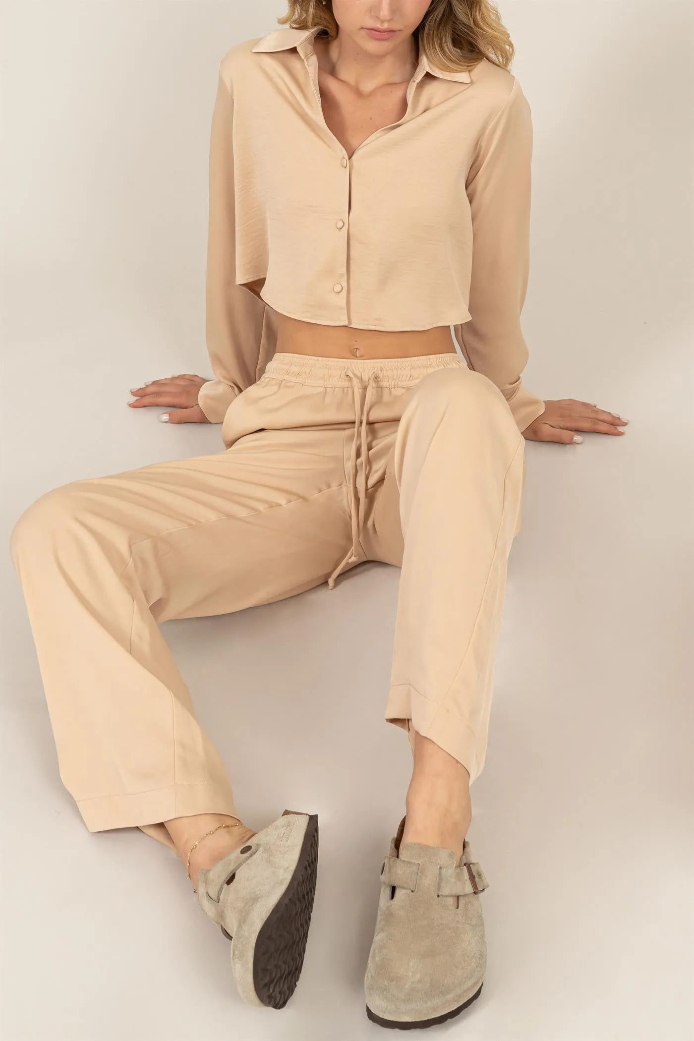 DZ24F305-RELAXED DRAWSTRING WAIST PANTS