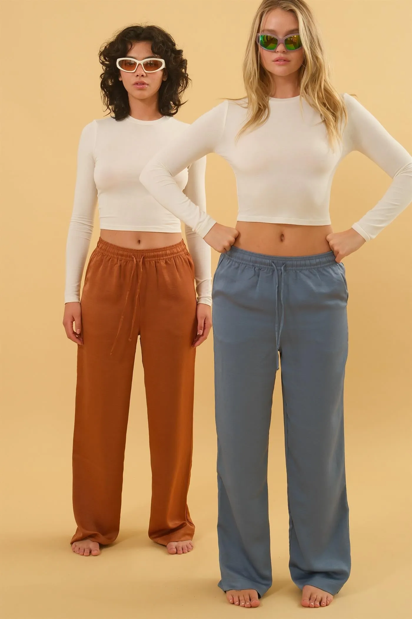 DZ24F305-RELAXED DRAWSTRING WAIST PANTS