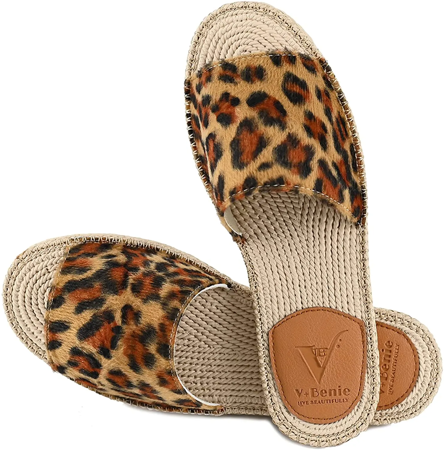 Espadrille Brown Leopard Indoor Outdoor Sandal