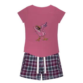 Flarem Women's Sleepy Tee and Flannel Short