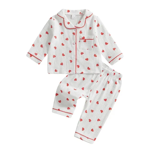 HEARTS Muslin Pyjamas