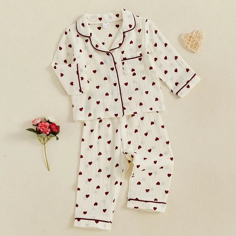 HEARTS Muslin Pyjamas