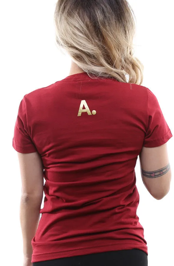 Home Team (Women's Cranberry/Gold Tee)