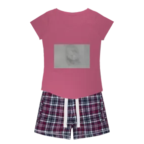 Illusion Women's Sleepy Tee and Flannel Short