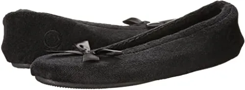 ISOTONER Classic Terry Ballet Slipper Black