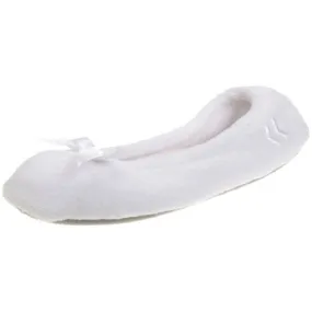 ISOTONER Classic Terry Ballet Slipper White